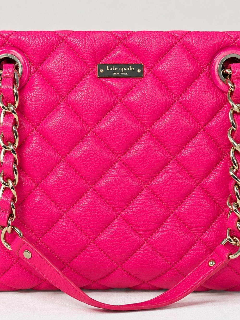 Kate Spade Gold Coast Maryanne Quilted Leather Chain Tote Bag - Pink